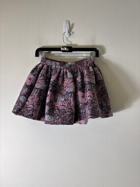Girls Morley Pink Floral Mini Party Skirt Sz 7